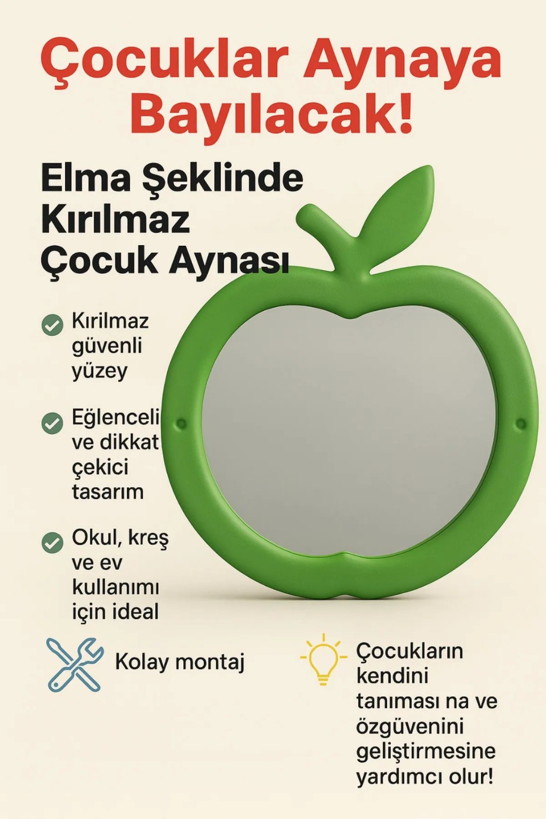 Okul Dekoratif Ayna Modelleri